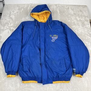 VTG St Louis Blues Jacket Mens XL NHL Hockey Sportswear Streetwear Thrashed 90s